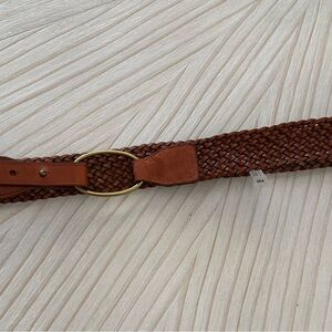 Lucky Brand Woven Tan Leather Belt NWT